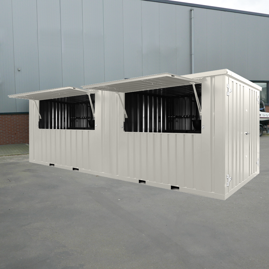Containerstange 6x2 Meter Weiß RAL 9016