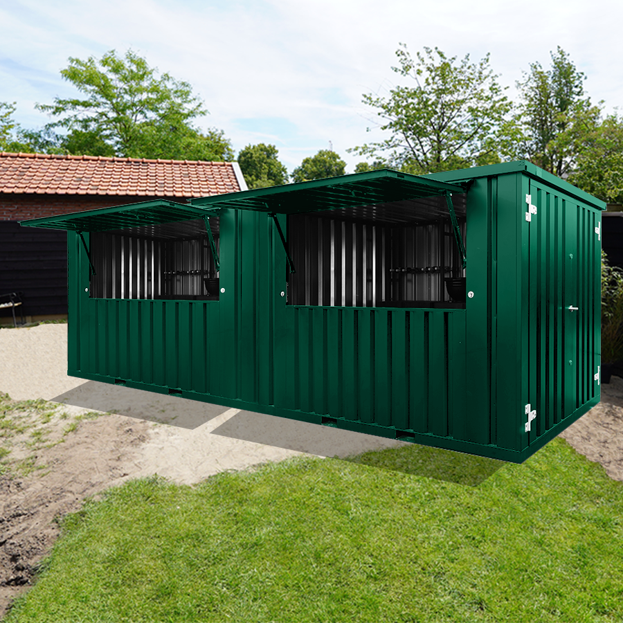 XL-Containerstange 6x2 Meter Grün RAL 6005
