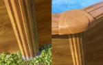 Ovaler Stahlpool „Pacific“ mit Holzoptik, 6,34 x 3,99 x 1,22 m – Grau – Image 2
