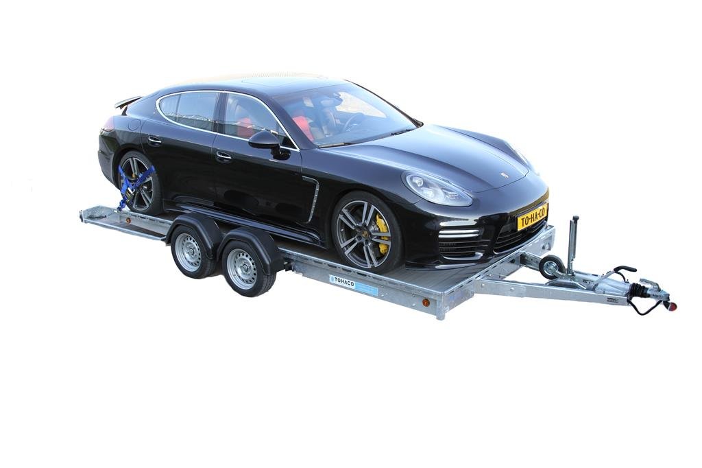 TOHACO Autotransporter 4,58 x 2 m (nutzbare Abmessungen) – Nutzlast 2613 kg – zulässiges Gesamtgewicht 3500 kg – Luftfederung