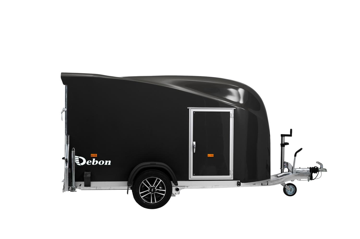 Remorque-fourgon-en-polyester-DEBON-CARGO-XL-PTAC-1300-Kg-323X163XH159-cm-CARGOXL-1 DEBON Polyester-Gepäckanhänger – CARGO XL – zulässiges Gesamtgewicht: 1300 kg – 323 x 163 x 159 cm – Image 1