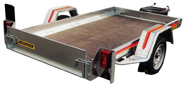 MECANOREM Pritschenanhänger – RPMS 601 F – zulässiges Gesamtgewicht: 1000 kg – 1 gebremste Achse – 305 x 170 cm