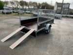 LIDER verstärkter Mehrzweck-Holzanhänger – 1 gebremste Achse – zulässiges Gesamtgewicht: 750 kg – 251 x 133 cm