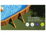 Ovaler Stahlpool „Pacific“ mit Holzoptik, 6,34 x 3,99 x 1,22 m – Grau – Image 4