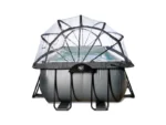Rechteckiger, röhrenförmiger Pool aus schwarzem Leder, 5,40 x 2,50 x 1,22 m, mit Kuppel – Exit Toys – Image 8