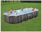 Bestway Power Steel Oval-Rohrpool mit Holzoptik, 7,32 x 3,66 x 1,22 m – Image 5